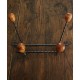 Porte manteaux double barre boules bois