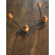 Porte manteaux double barre boules bois