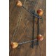 Porte manteaux double barre boules bois
