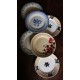 Lot 6 assiettes plates dépareillé Terre de Fer Digoin Badonviller