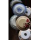Lot 6 assiettes plates dépareillé Terre de Fer Digoin Badonviller