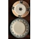 Lot 6 assiettes plates dépareillé Terre de Fer Digoin Badonviller