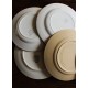 Lot 6 assiettes plates dépareillé Terre de Fer Digoin Badonviller