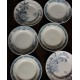 6 assiettes Plates Terre de Fer bleu Marcel Alésia Exotique Longchamp