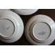 6 assiettes Plates Terre de Fer bleu Marcel Alésia Exotique Longchamp