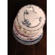 6 assiettes plates dépareillé terre de fer anglais romantiques