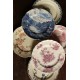 6 assiettes plates dépareillé terre de fer anglais romantiques