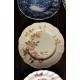 6 assiettes plates dépareillé terre de fer anglais romantiques