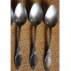Un lot de 6 Cuillères à soupe métal argenté Feuillages