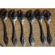 Un lot de 6 Cuillères à soupe métal argenté Feuillages