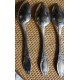 Un lot de 6 Cuillères à soupe métal argenté Feuillages