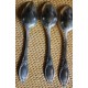 Un lot de 6 Cuillères à soupe métal argenté Feuillages