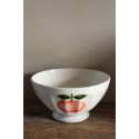 Grand bol sur pied côtelé pommes vintage