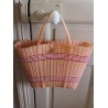 Panier cabas plastique rose vintage