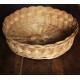 Corbeille ronde osier tressage vintage