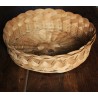 Corbeille ronde osier tressage vintage