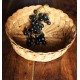 Corbeille ronde osier tressage vintage