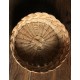 Corbeille ronde osier tressage vintage