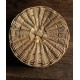 Corbeille ronde osier tressage vintage