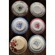 6 assiettes plates dépareillé Marsac Digoin Longwy Salins Gien