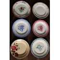 6 assiettes plates dépareillé Marsac Digoin Longwy Salins Gien