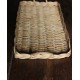 Plateau rectangle osier clair deux anses vintage