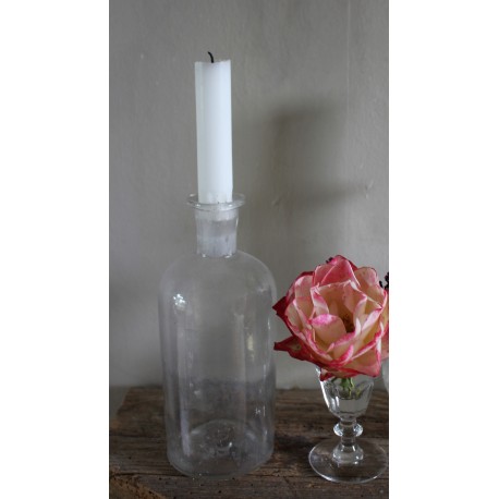 Vase flacon verre transparent 500