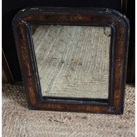 Miroir ancien Louis Philippe noir marron