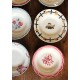 6 assiettes creuses dépareillé Marsac Marinette Digoin Bleu rouge Badonviller