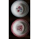 6 assiettes creuses dépareillé Marsac Marinette Digoin Bleu rouge Badonviller