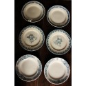 6 assiettes plates dépareillé terre de fer Alésia Marcel Longchamp