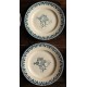 6 assiettes plates dépareillé terre de fer Alésia Marcel Longchamp