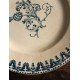 6 assiettes plates dépareillé terre de fer Alésia Marcel Longchamp