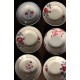 6 assiettes creuses dépareillé rouge bleu Art Deco Badonviller Digoin