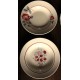 6 assiettes creuses dépareillé rouge bleu Art Deco Badonviller Digoin
