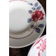 6 assiettes creuses dépareillé rouge bleu Art Deco Badonviller Digoin