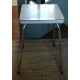 Tabouret formica blanc gris vintage