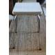 Tabouret formica blanc gris vintage