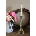 Grand bougeoir laiton flambeau poussoir 