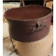 Boîte à chapeau ronde marron