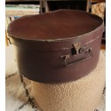 Boîte à chapeau ronde marron