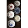 6 grandes assiettes dépareillé Digoin Sarreguemines Anglaise Terre de Fer 30 cm