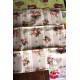 Lot 6 serviettes de table Fleurs Oiseaux dépareillé création