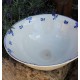 Saladier bleu Fleurs Digoin Art Deco