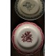 6 assiettes plates dépareillé Terre de Fer Digoin Sarreguemines