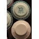 6 assiettes plates dépareillé Terre de Fer Digoin Sarreguemines
