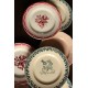 6 assiettes plates dépareillé Terre de Fer Digoin Sarreguemines