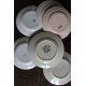 6 assiettes plates dépareillé Terre de Fer Digoin Sarreguemines
