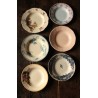6 assiettes creuses dépareillées Terre de Fer Digoin Sarreguemines