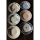 6 assiettes creuses dépareillées Terre de Fer Digoin Sarreguemines